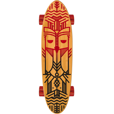 Classic Cruiser Skateboard in Bamboo - Owl Design