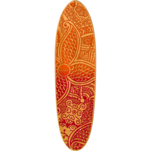 Classic Cruiser Skateboard in Bamboo - Kiana Design (Deck Only)