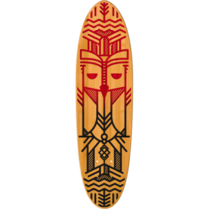 Classic Cruiser Skateboard in Bamboo - Owl Design - (Deck Only)
