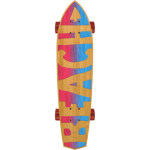 Diamond Tail Cruiser Skateboard in Bamboo - Beach Cruiser Design