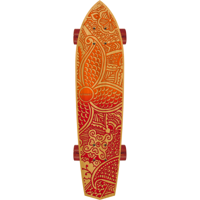 Diamond Tail Cruiser Skateboard in Bamboo - Kiana Design