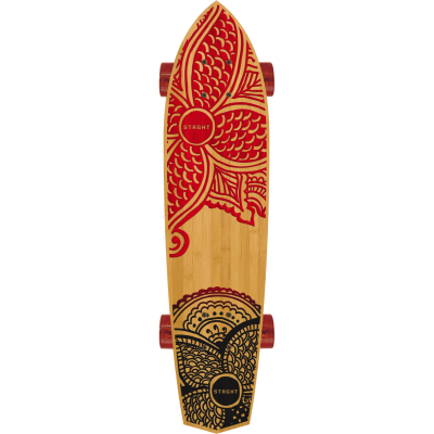 Diamond Tail Cruiser Skateboard in Bamboo - Pua Design