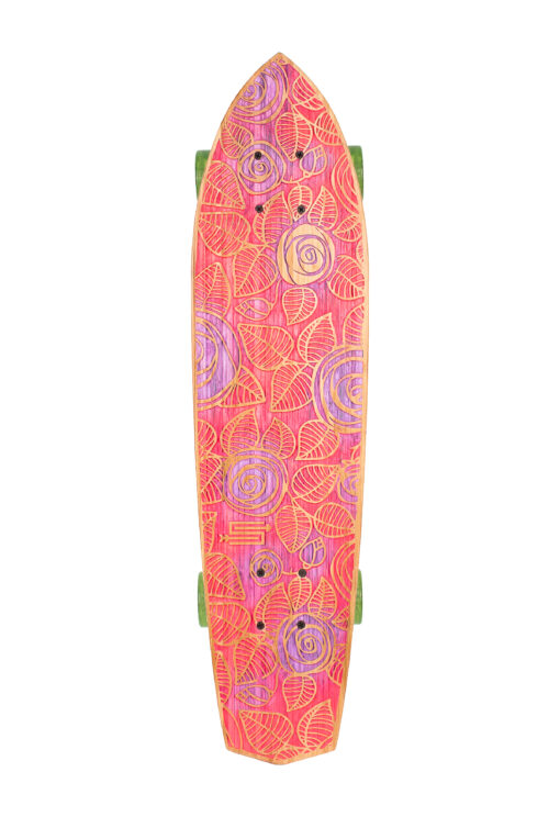 Diamond Tail Cruiser Skateboard in Bamboo - Edelia  in Radiant Orchid