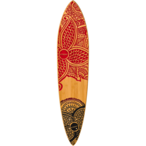 Pin Tail Cruiser Skateboard in Bamboo - Pua Design (Deck Only)