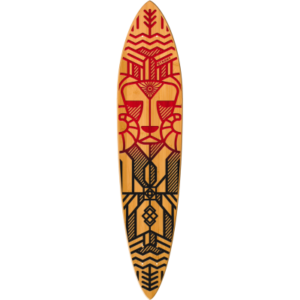 Pin Tail Cruiser Skateboard in Bamboo - Ram Design (Deck Only)