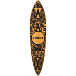 Pin Tail Cruiser Skateboard in Bamboo - Warrior Calendar Design (Deck Only)