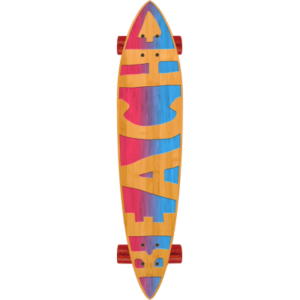 Pin Tail Cruiser Skateboard in Bamboo - Beach Cruiser Design