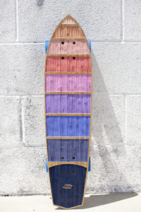 Diamond Tail Cruiser Skateboard in Bamboo -  Shades of Summer (Sunset)