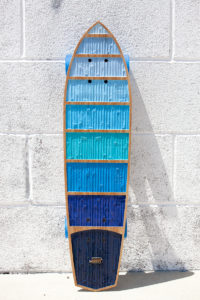 Diamond Tail Cruiser Skateboard in Bamboo - Shades of Summer (Ocean)